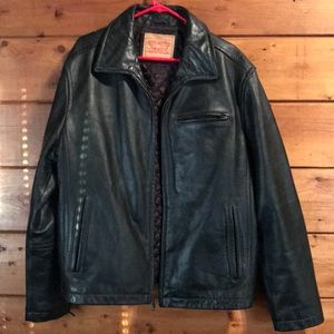 Levi’s Vintage Black Leather Moto Jacket
